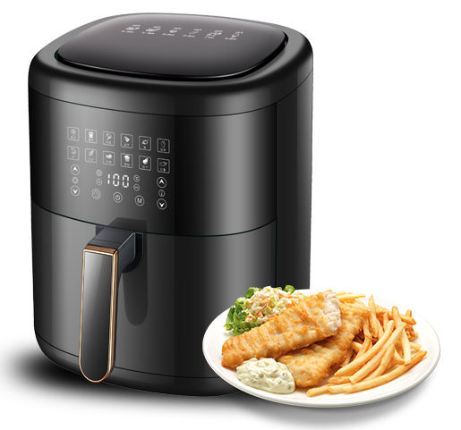 DH-508A SMART 6-LITERS MULTIFUNKTIONELL FRITÖTARE MED 12 FÖRINSTÄLLNINGAR MENYER SPIS